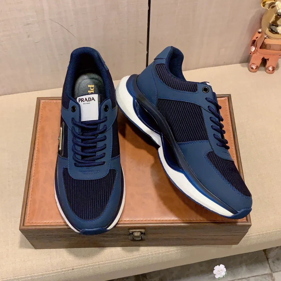 Men's men's shoes💰460💰💰🎩🎩[Lightning][Lightning] "PRADA*" The latest and most popular casual shoes, top brand [seduce] luxury ~ purchasing agency, top ~ quality. [Strong] The upper is made of imported breathable cowhide with material ➕ breathable sheepskin feet (•) and fine workmanship. The original stylish and stylish soft rubber wear-resistant and non-slip outsole is light and comfortable on the feet. The real thing looks better when taken in real life. 004: code: 38-44, 4️⃣ colors
